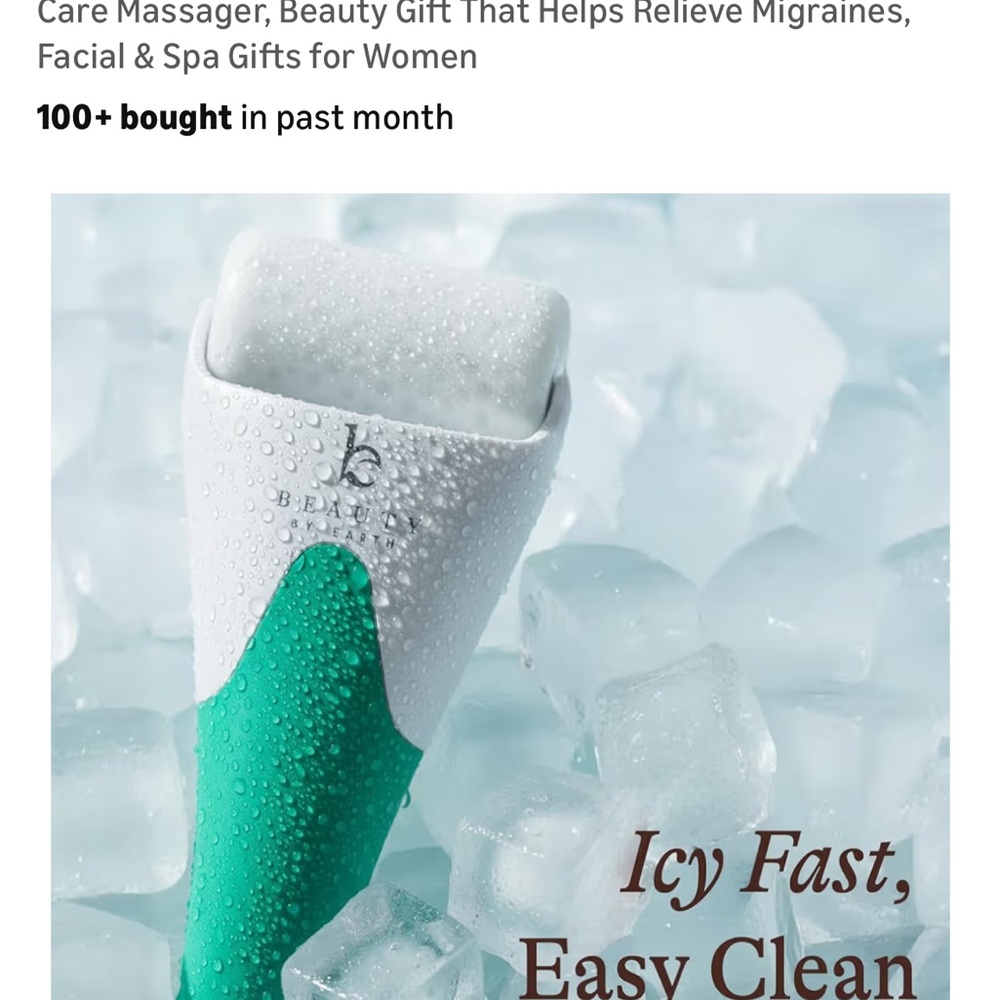 Beauty Skincare Ice Roller - Green and White